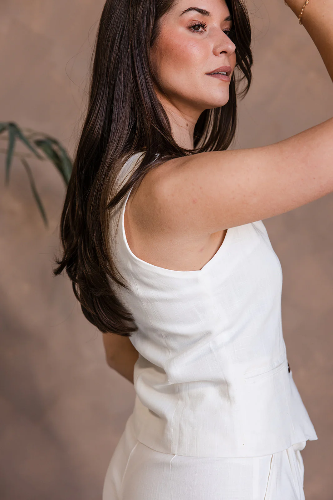 Tinsley White Button Front Tank Top - Image 6