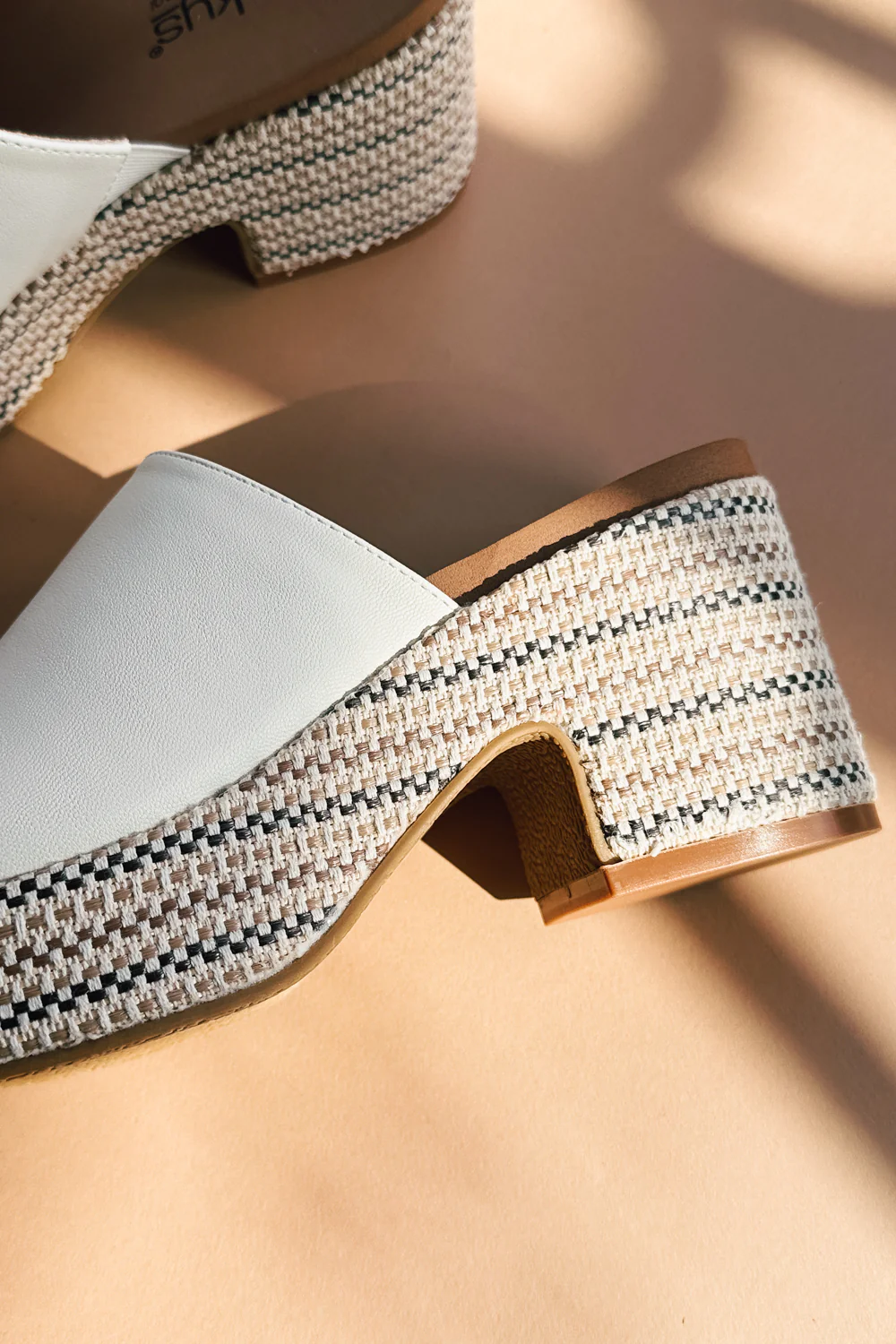 Corkys Totally Buggin Ivory Block Heel Sandal - Image 2