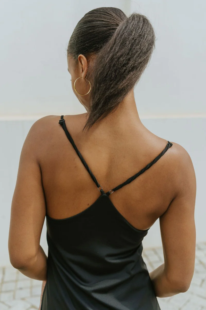 Traveler Mini Dress in Black - Image 6