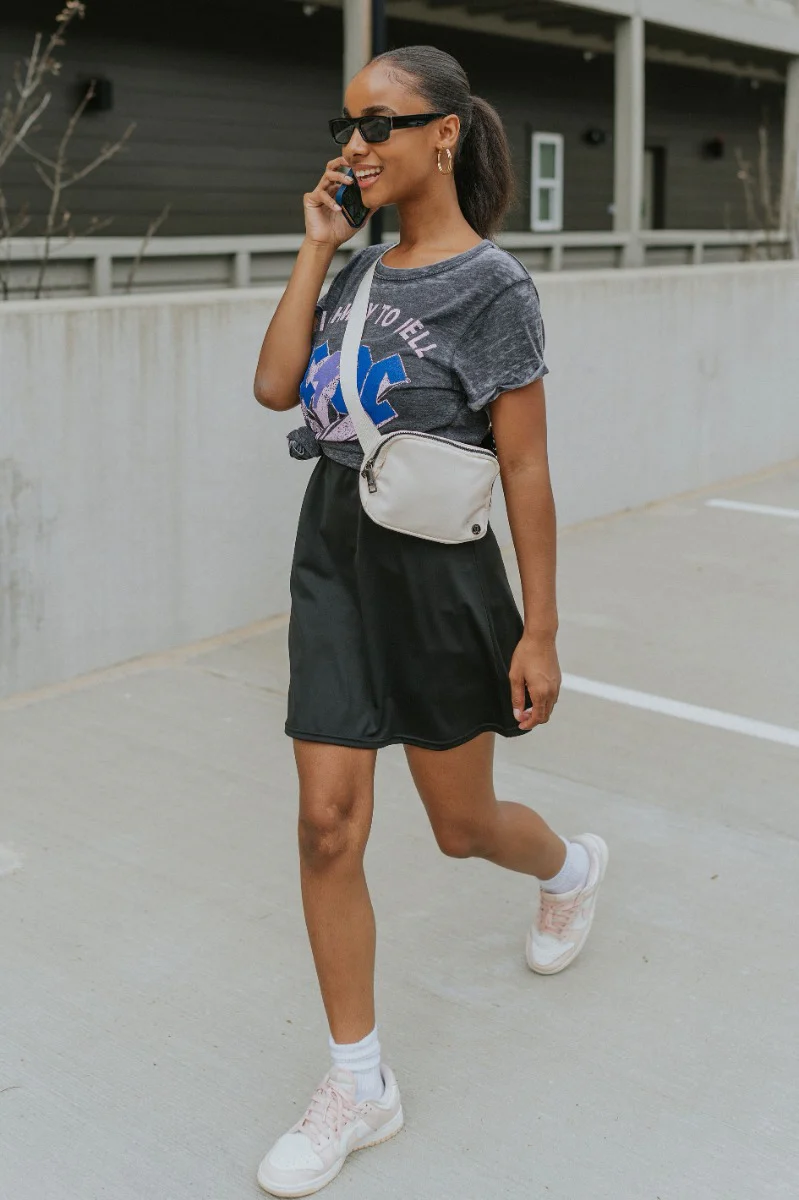 Traveler Mini Dress in Black - Image 7