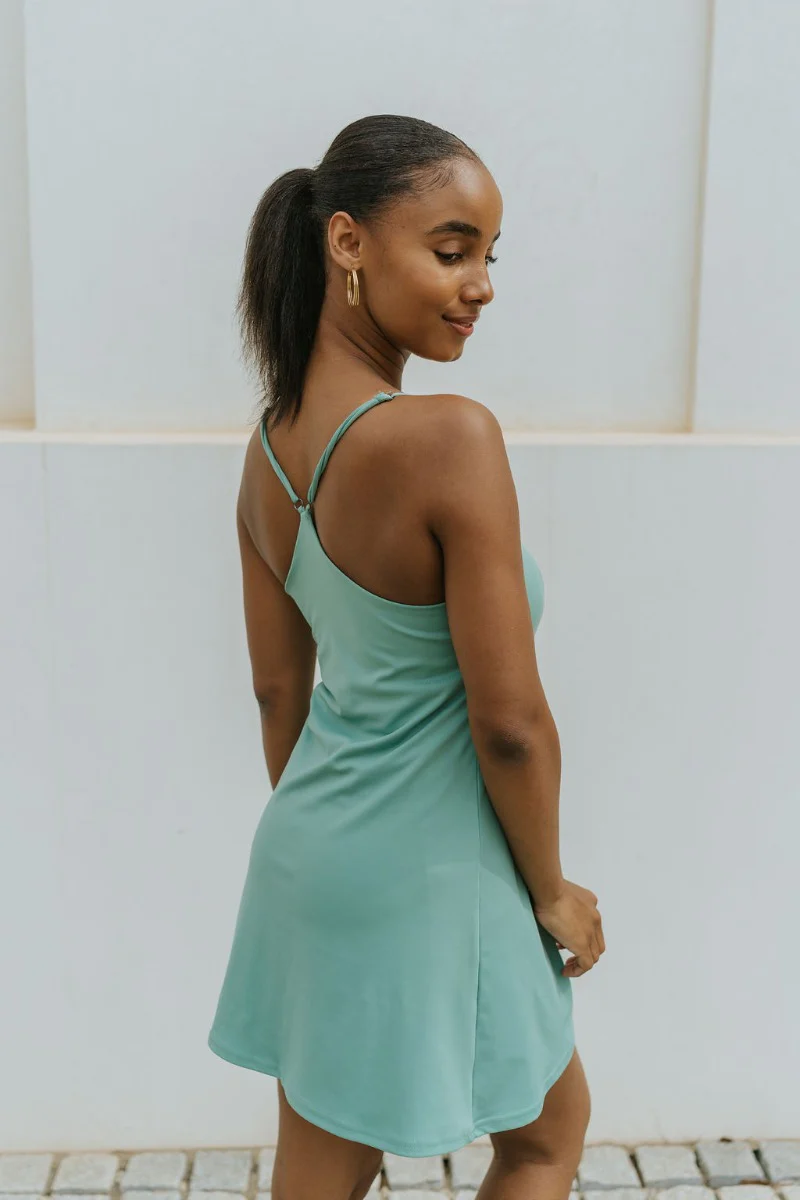 Traveler Mini Dress in Sage - Image 7