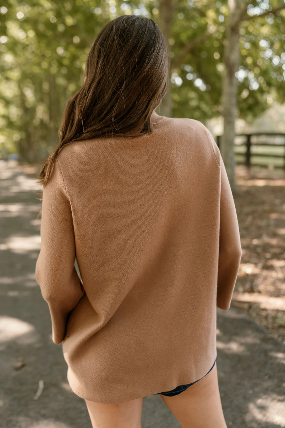 Trish Camel Mock Neck Sweater - Image 7