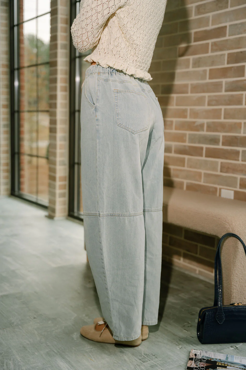 Trista Barrel Leg Drawstring Jeans - Image 3