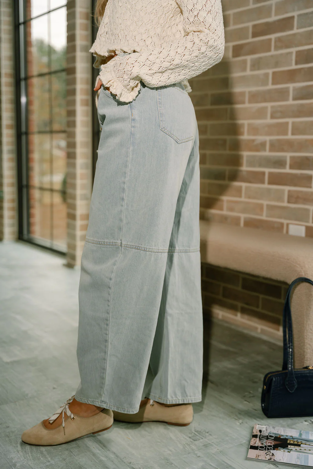 Trista Barrel Leg Drawstring Jeans - Image 7
