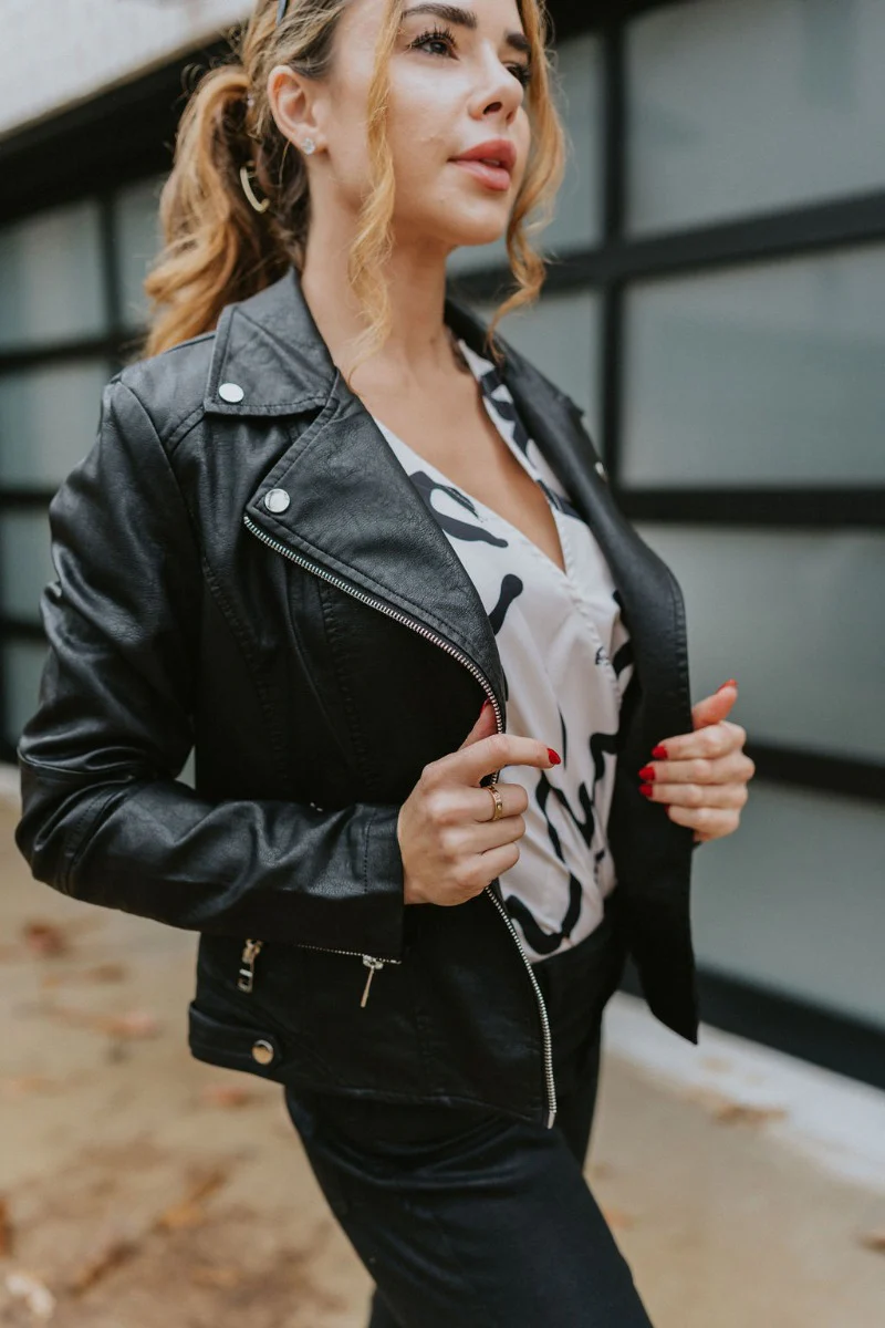 True Story Faux Leather Jacket - Image 4