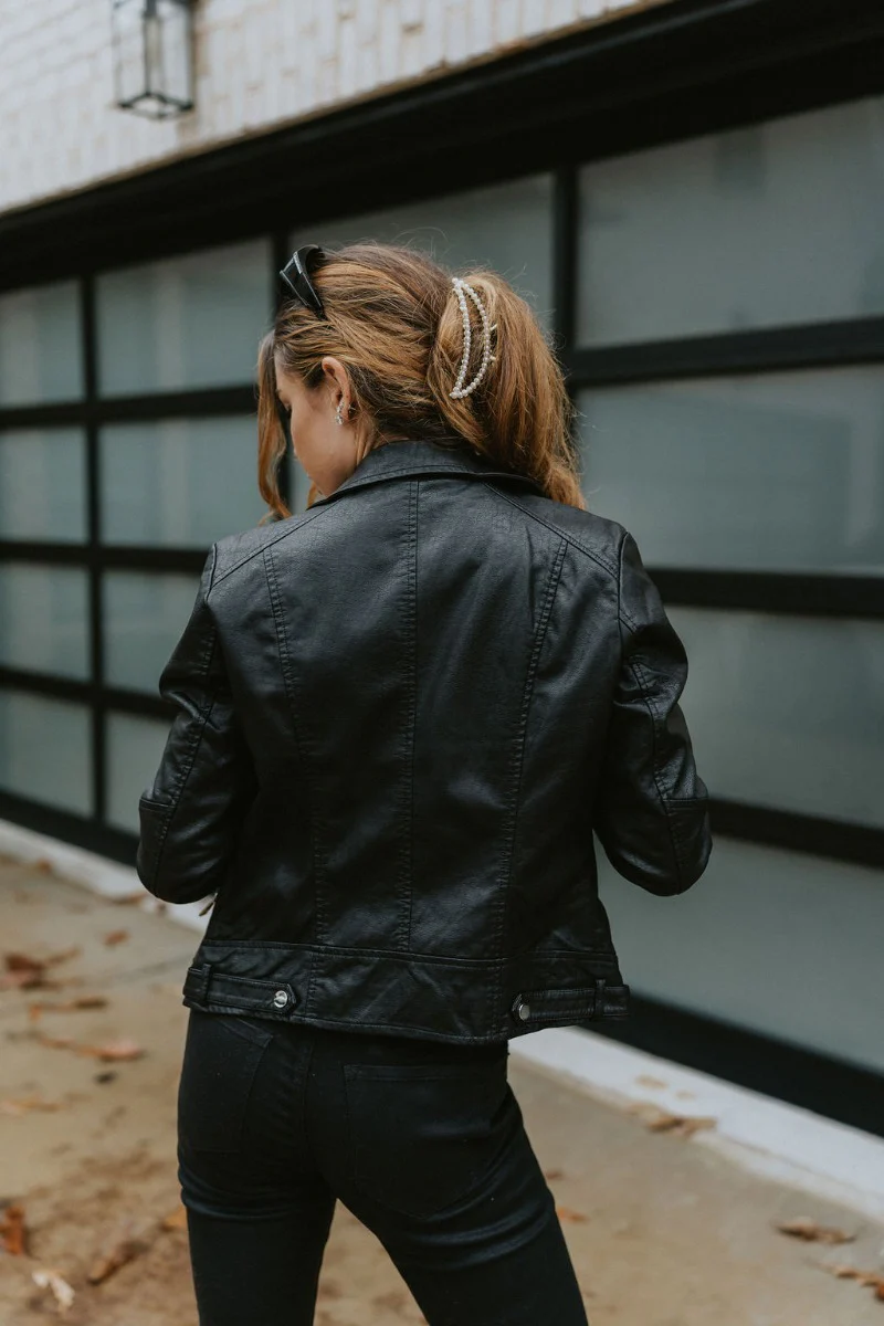 True Story Faux Leather Jacket - Image 5