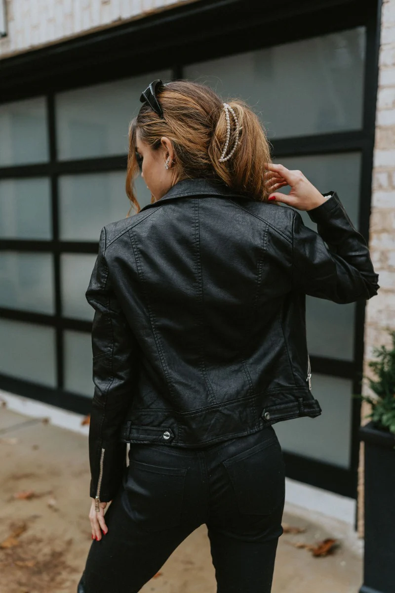 True Story Faux Leather Jacket - Image 6