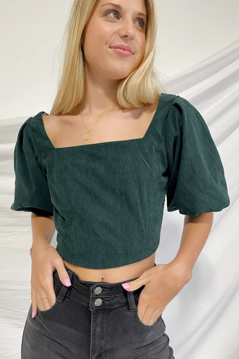 Turn Back Time Corduroy Top