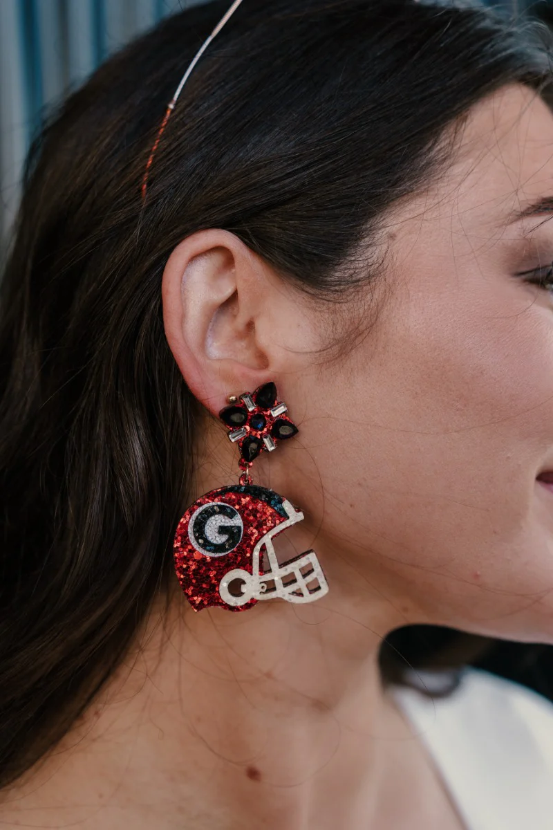 UGA Game Day Helmet Earrings