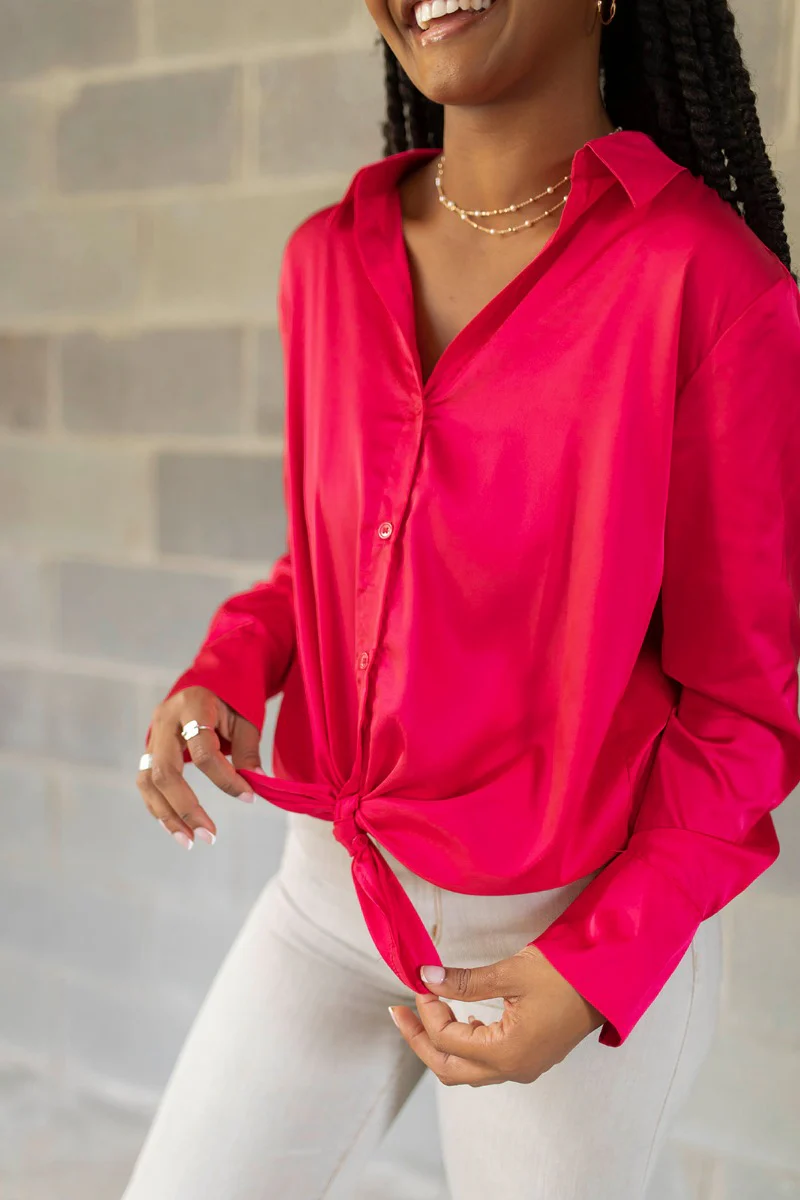Up All Night Satin Top - Image 4