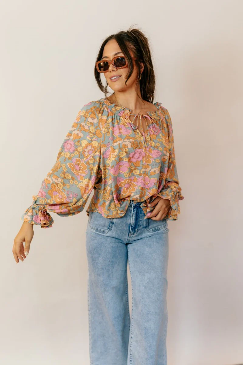 Valencia Floral Long Sleeve Top