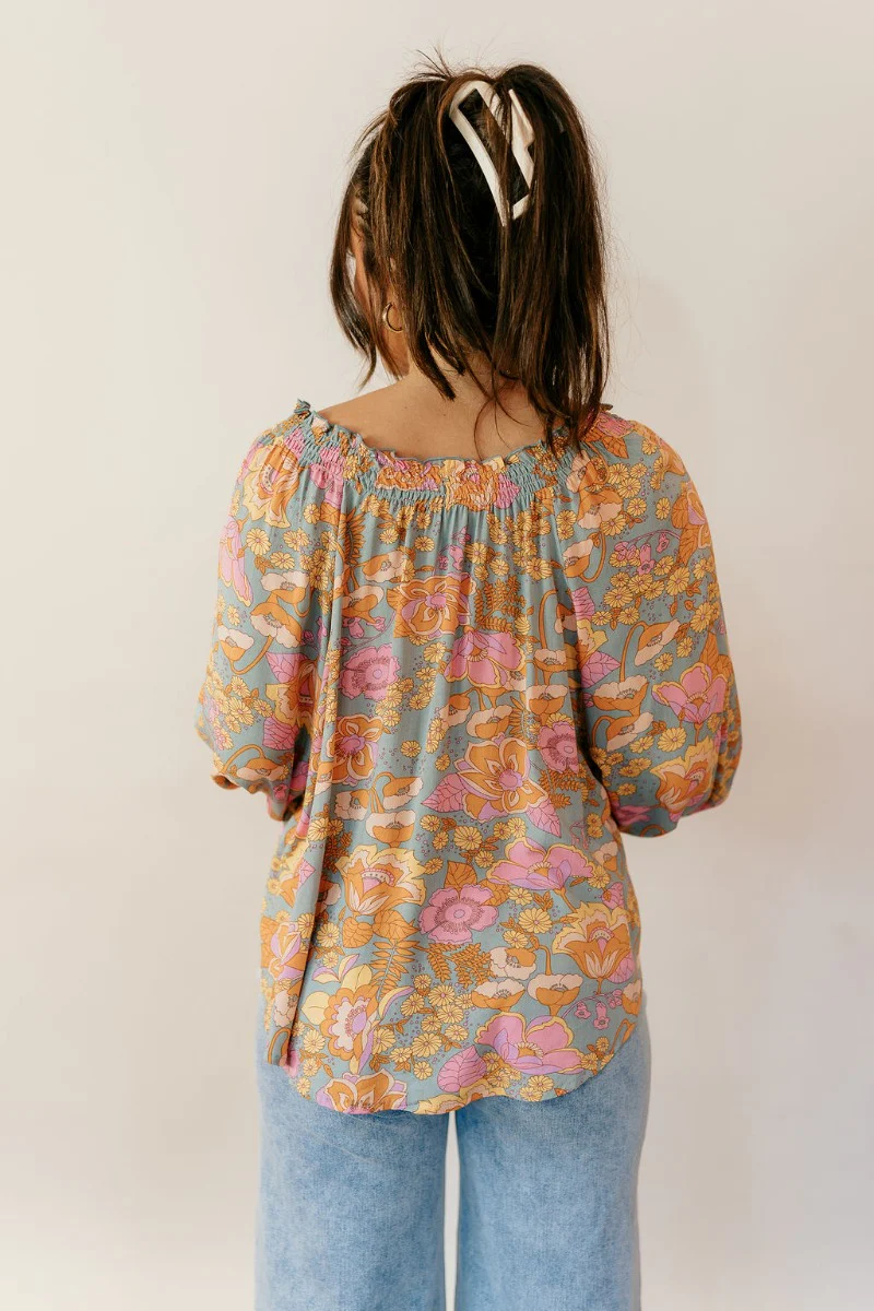 Valencia Floral Long Sleeve Top - Image 6