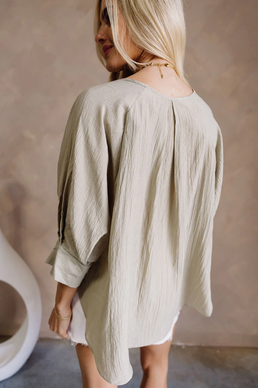 Valerie Olive Sage Short Sleeve Top - Image 9