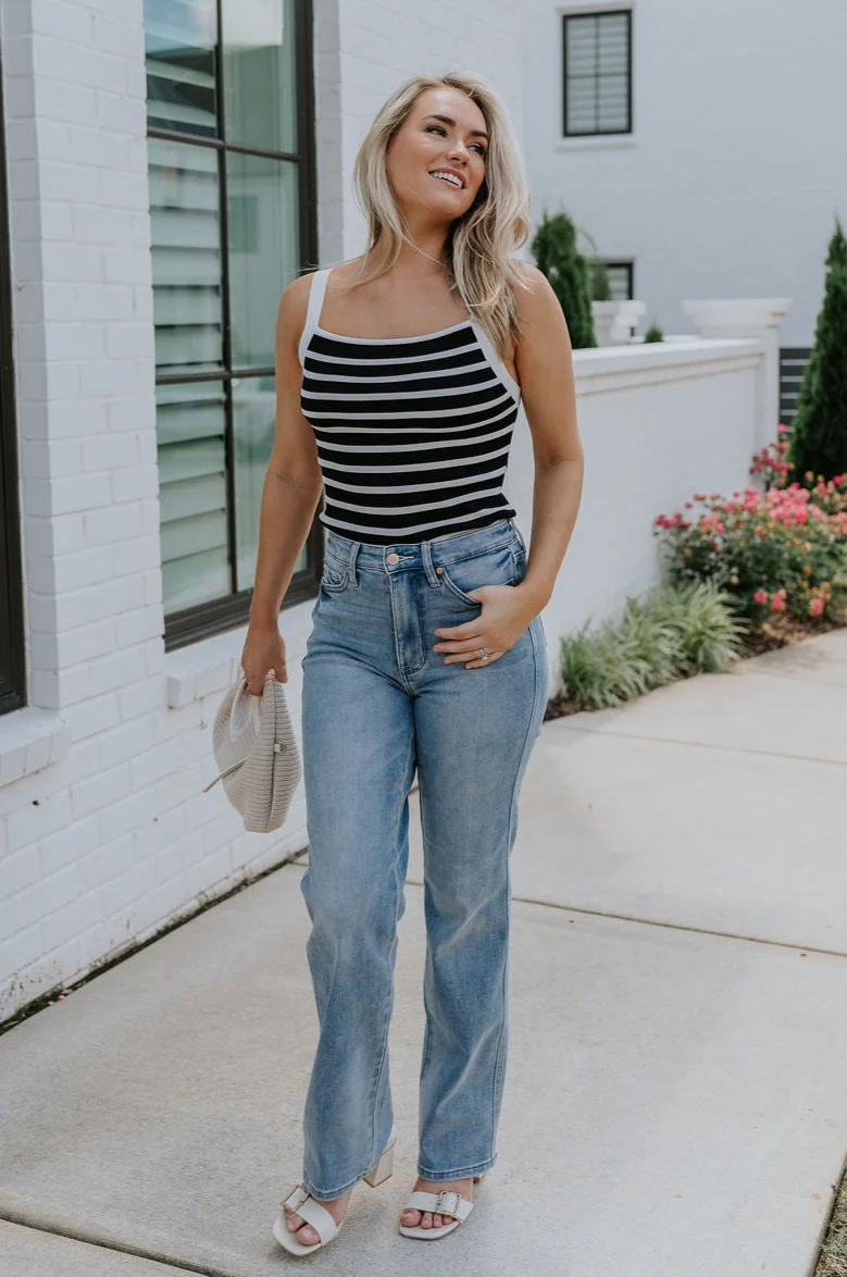 Vanessa Stripe Square Neckline Tank - Image 10