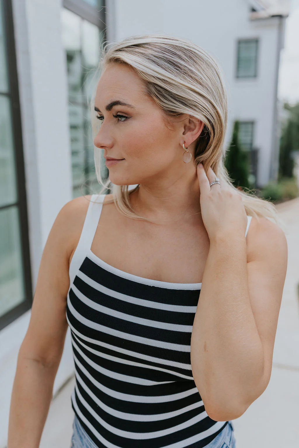 Vanessa Stripe Square Neckline Tank - Image 14
