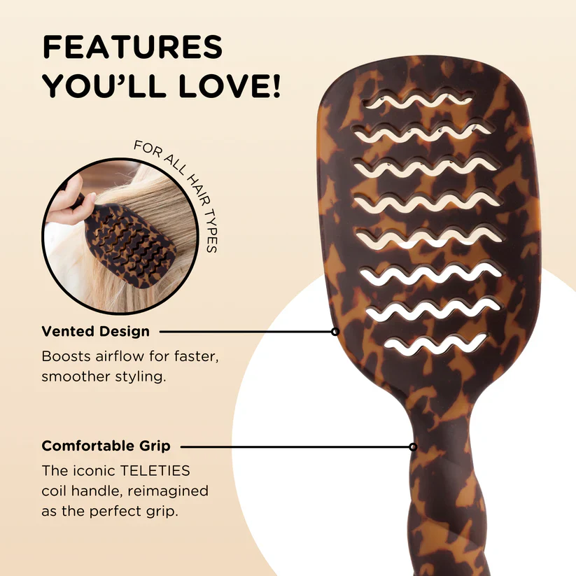 Vented Hair Brush in Tortoise - Image 4