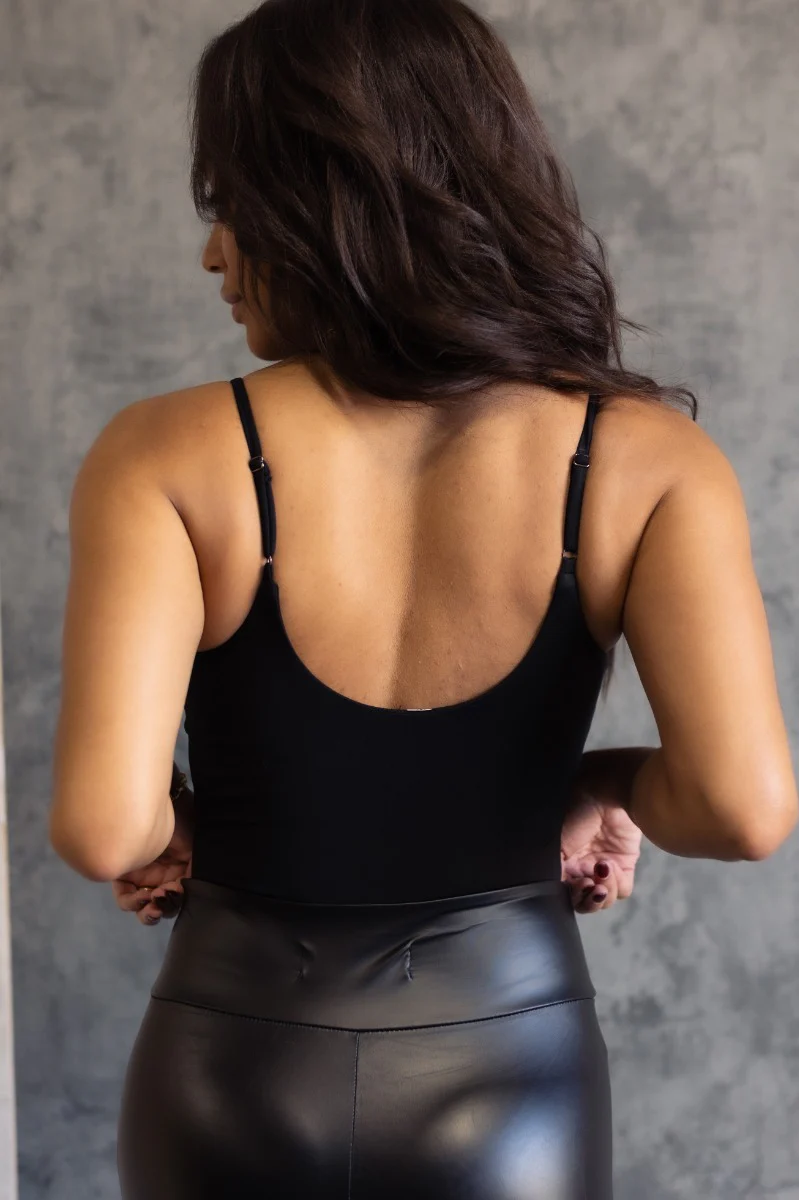 Vera Black Sleeveless Bodysuit - Image 3