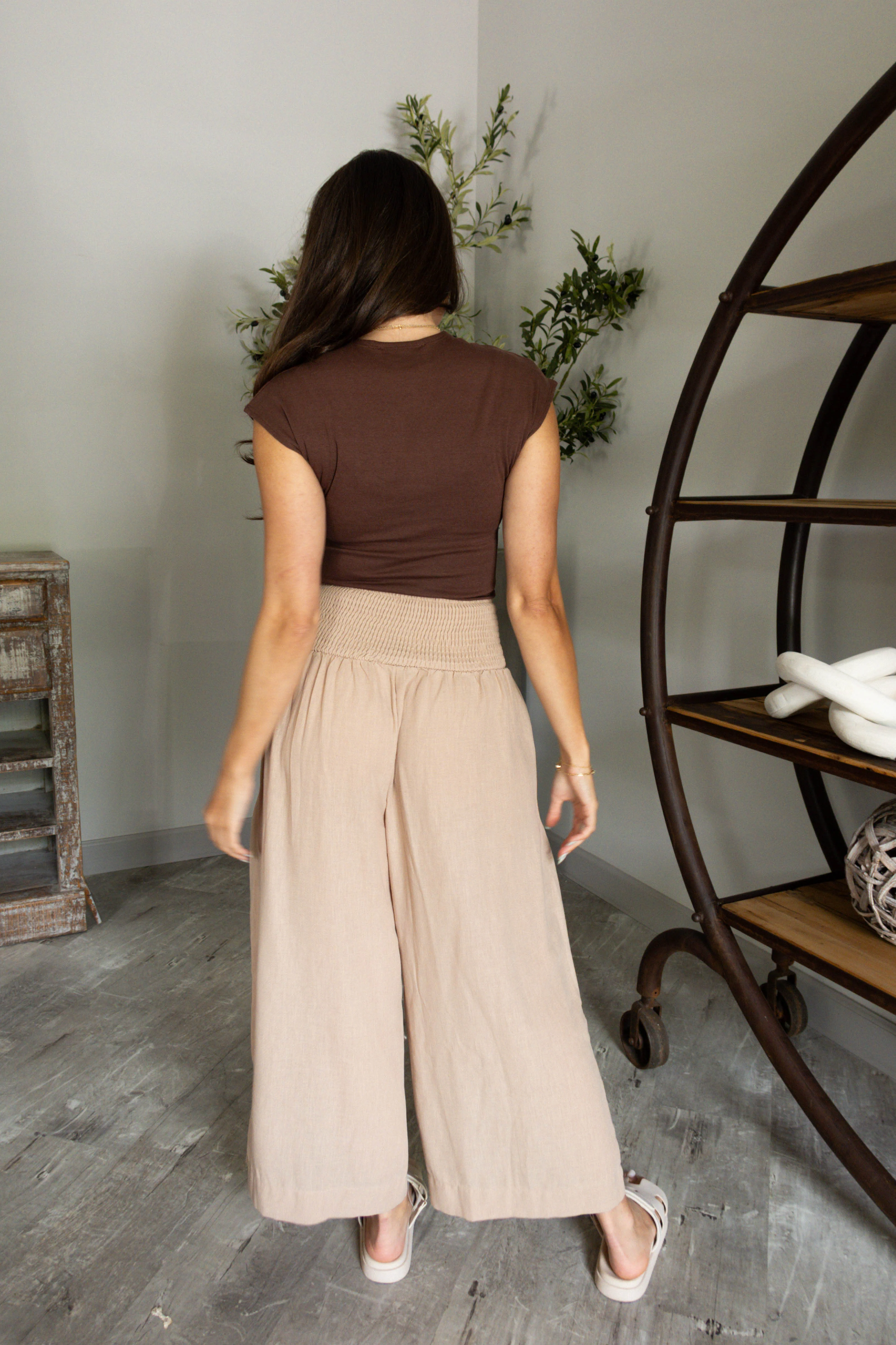 Vera Brown Cap Sleeve Tee - Image 5