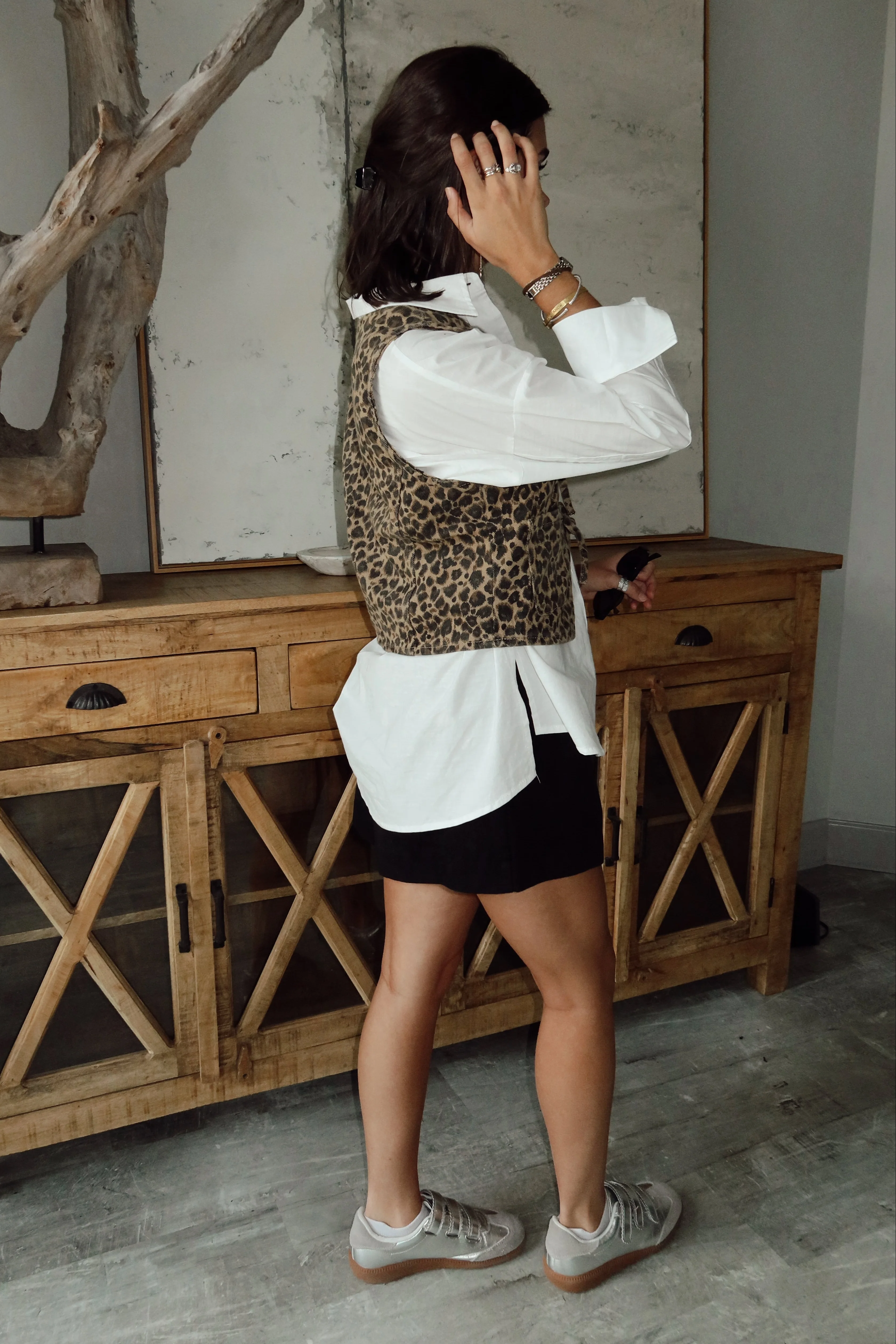 Vera Leopard Front Ties Vest - Image 2
