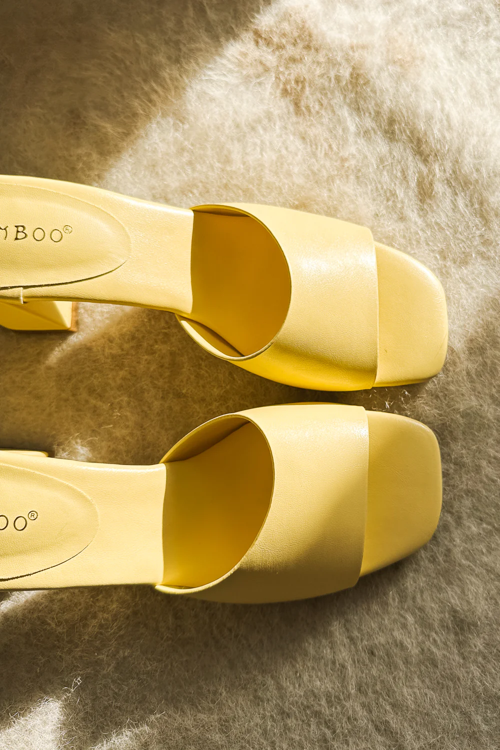 Vera Yellow Slide-On Heel Sandal - Image 7