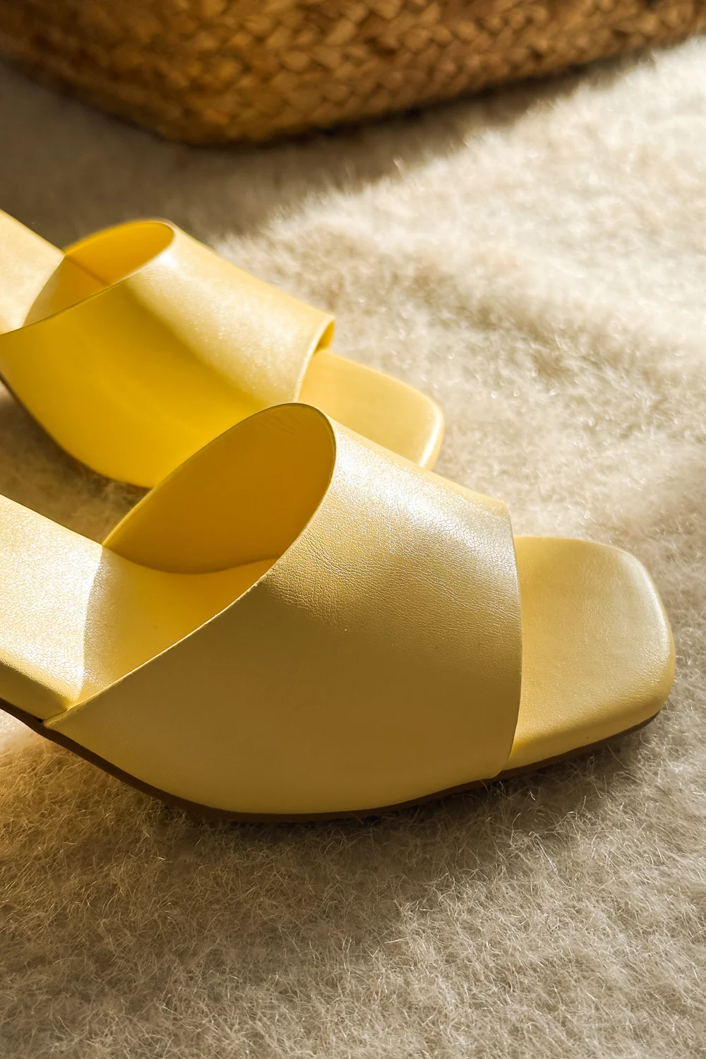Vera Yellow Slide-On Heel Sandal - Image 8