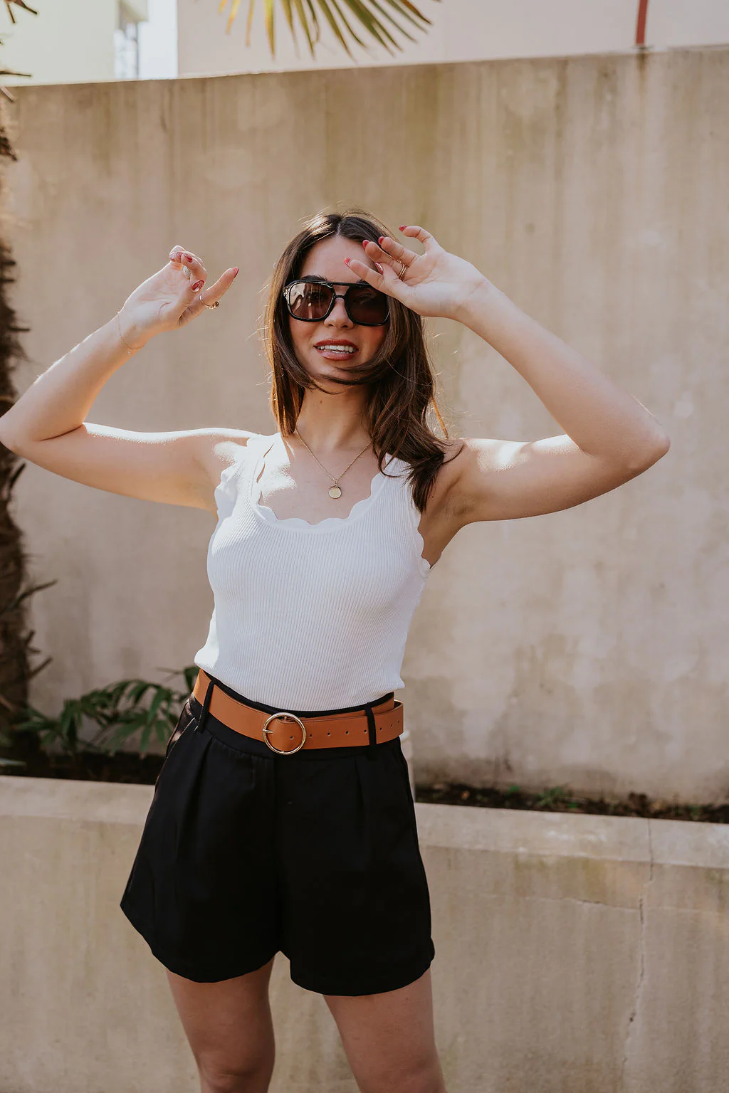 Veronica Off White Scalloped Tank - Image 2