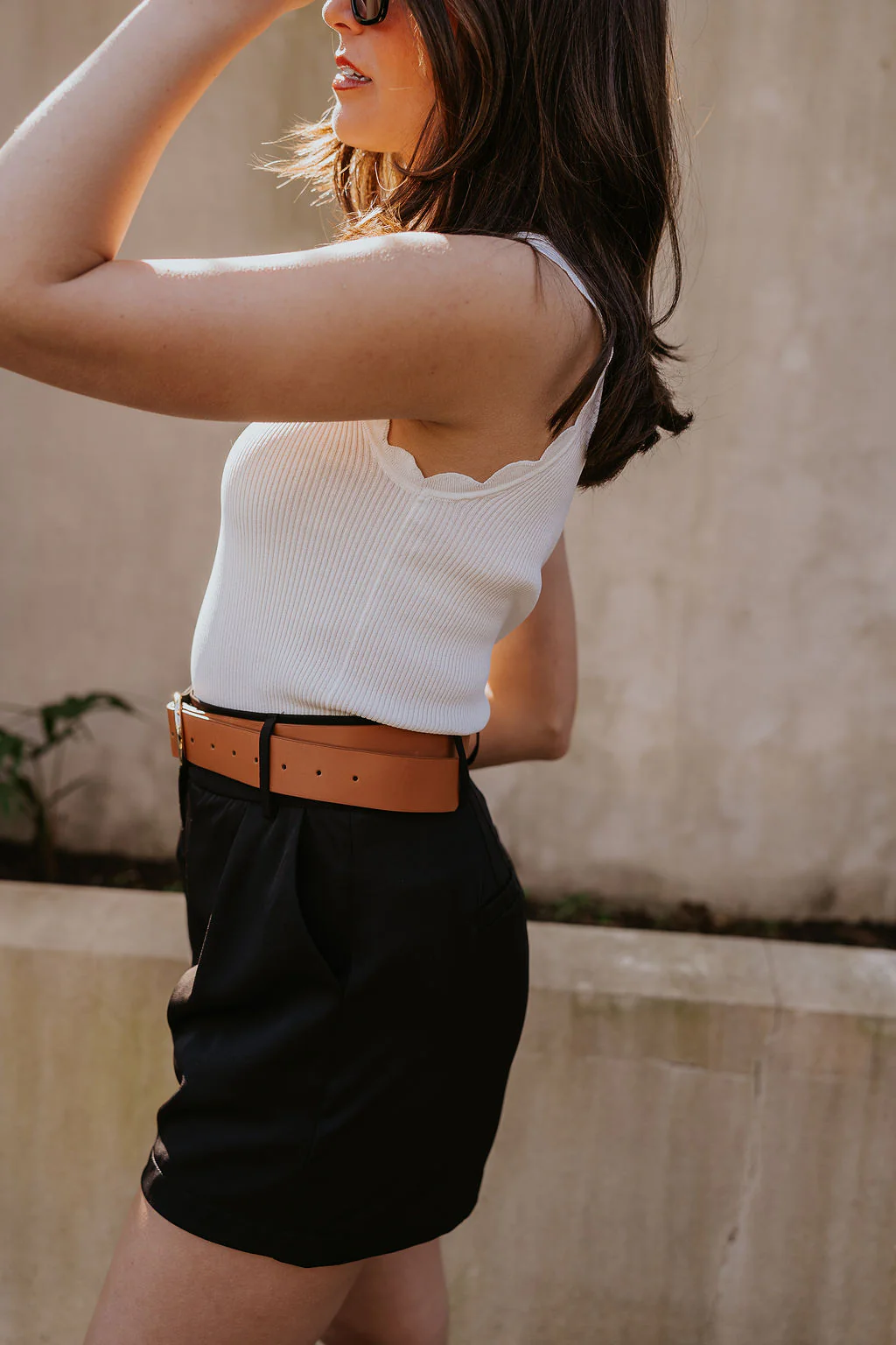Veronica Off White Scalloped Tank - Image 3