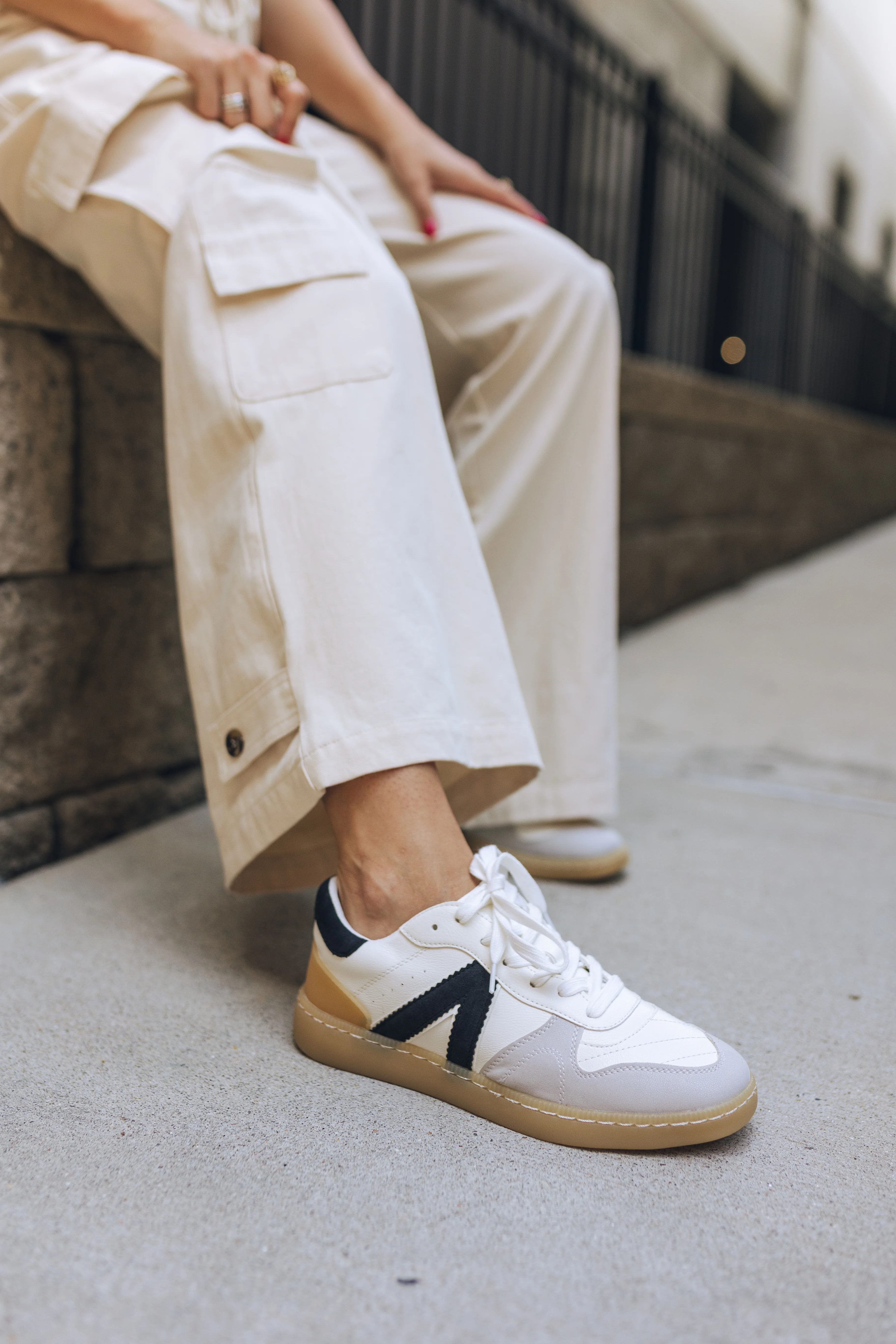 MIA Vesta Sneakers in White & Black