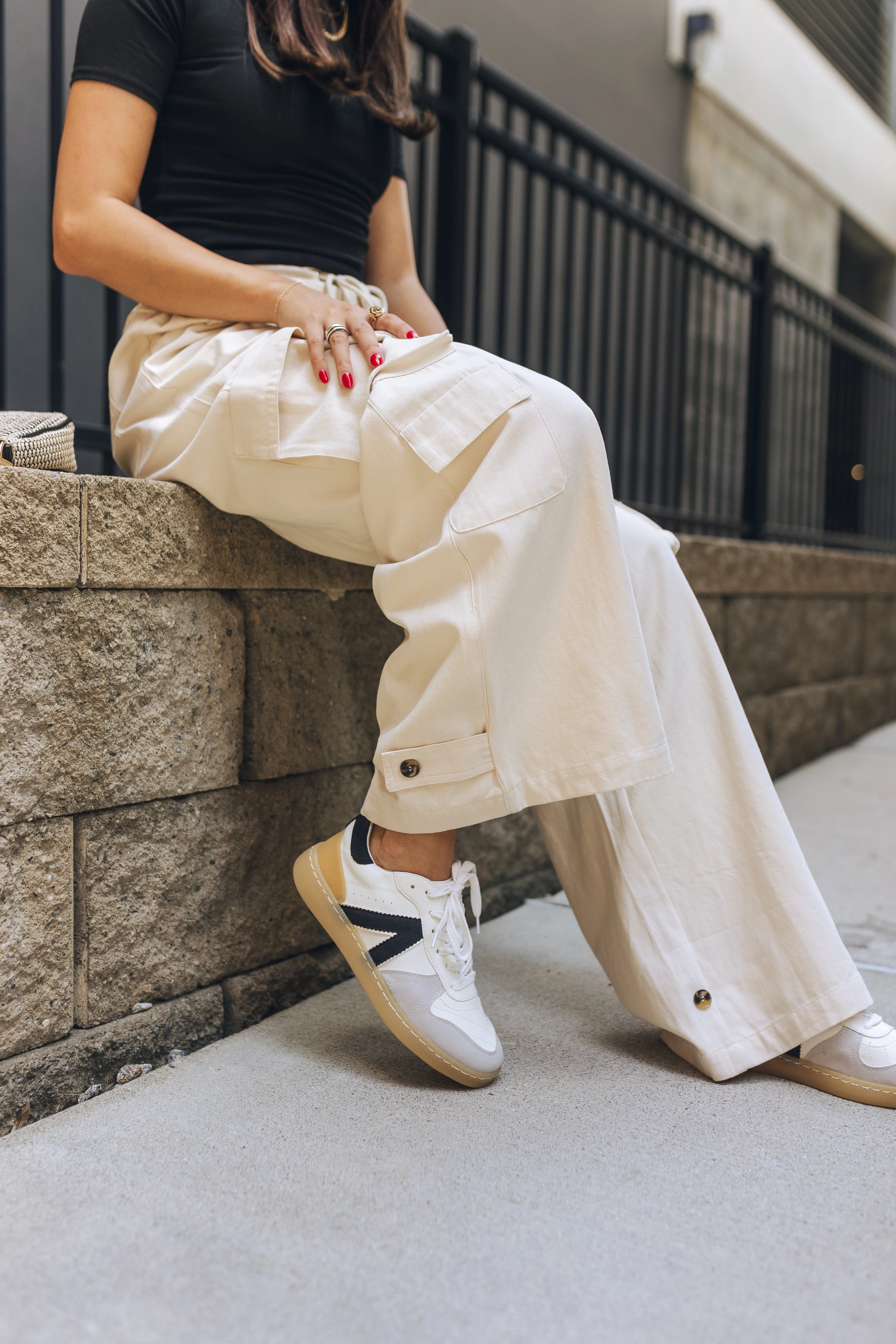 MIA Vesta Sneakers in White & Black - Image 2