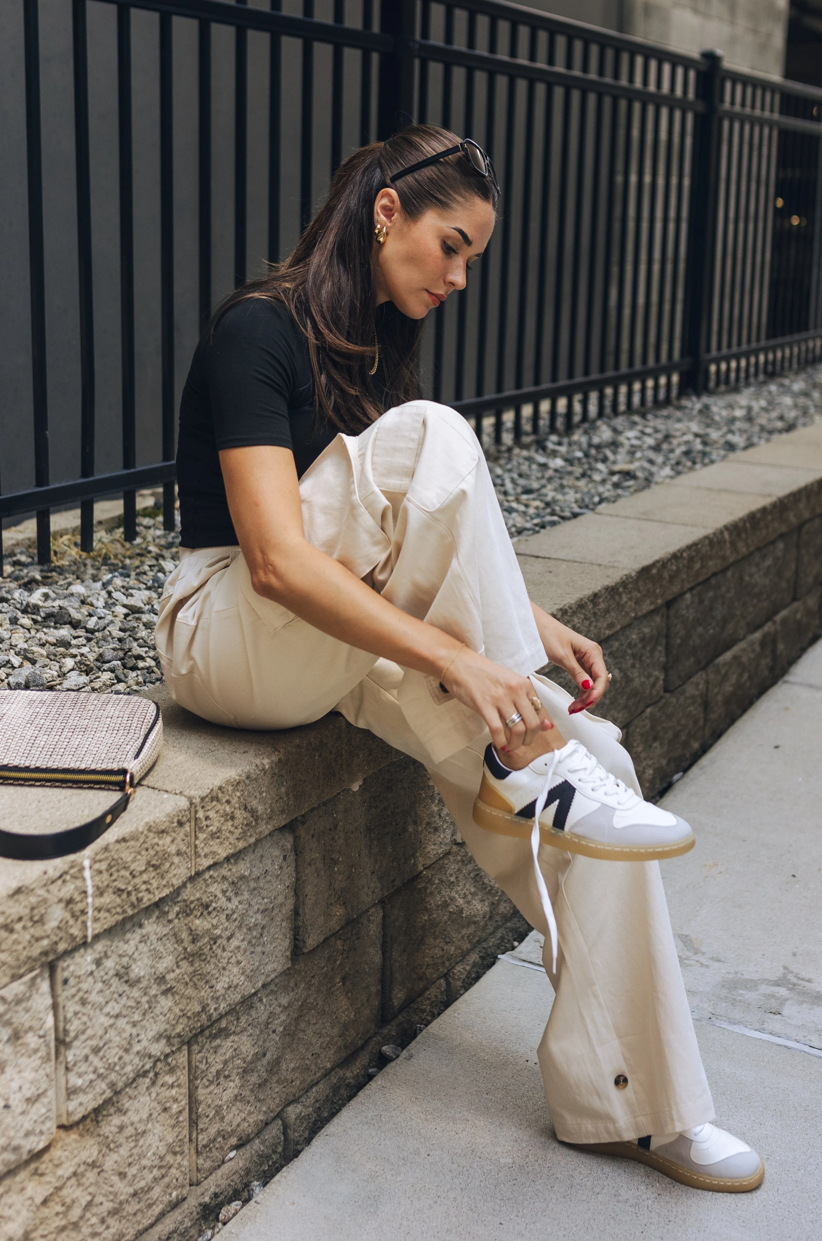 MIA Vesta Sneakers in White & Black - Image 3