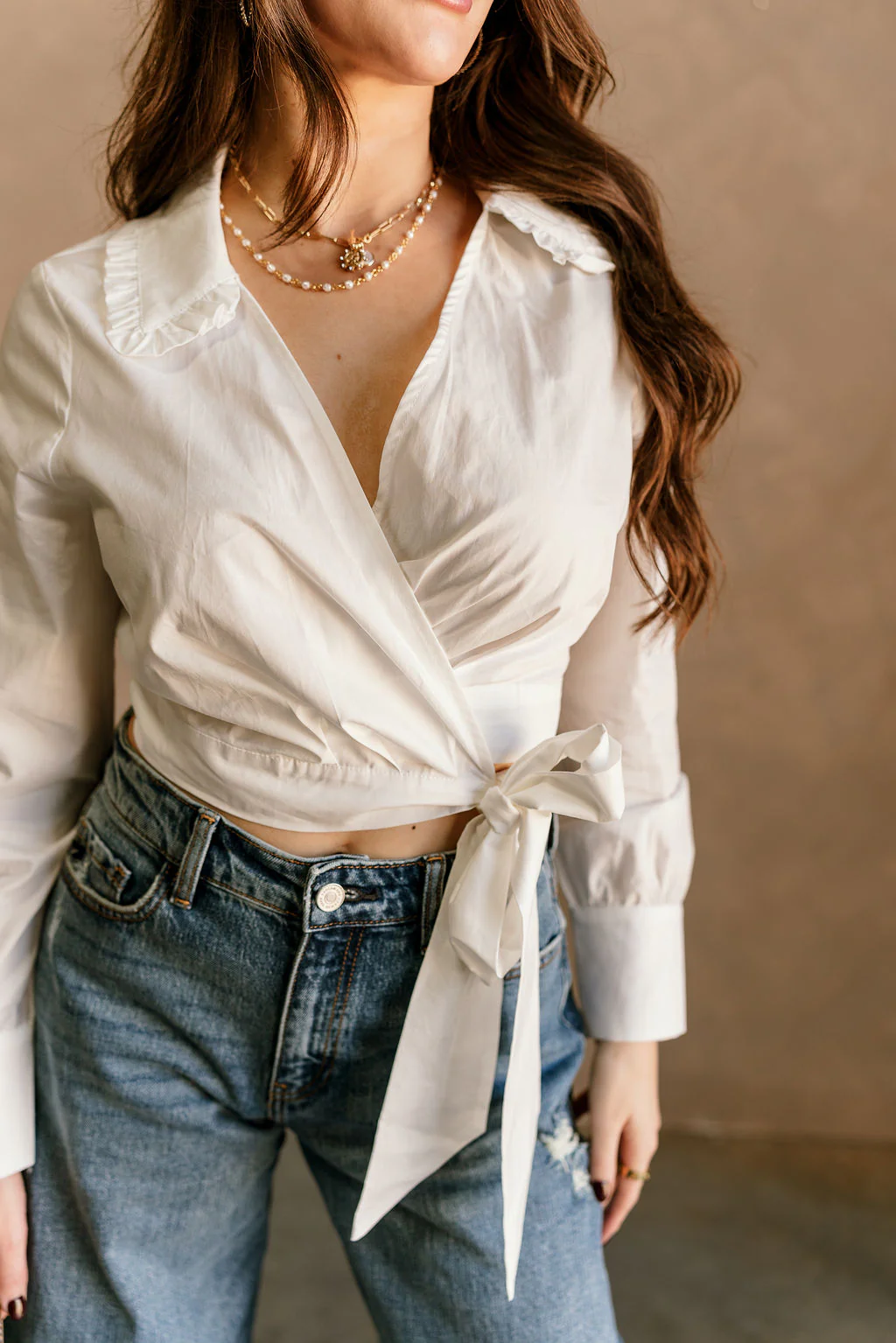 Victoria Bow Tie Long Sleeve Top - Image 10