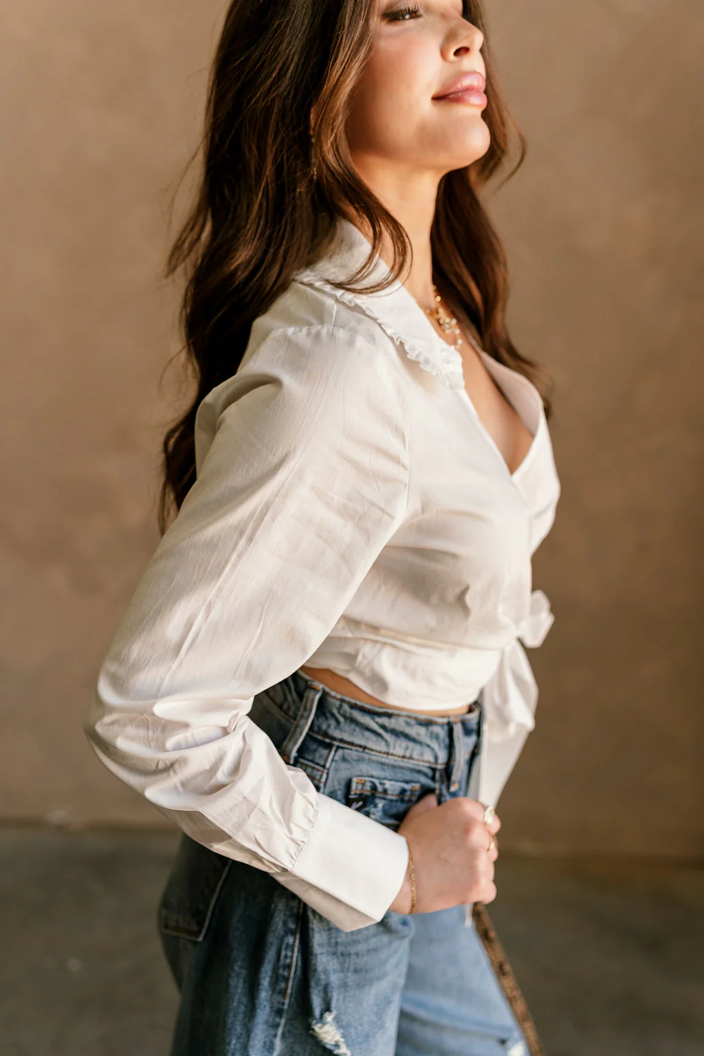 Victoria Bow Tie Long Sleeve Top - Image 12
