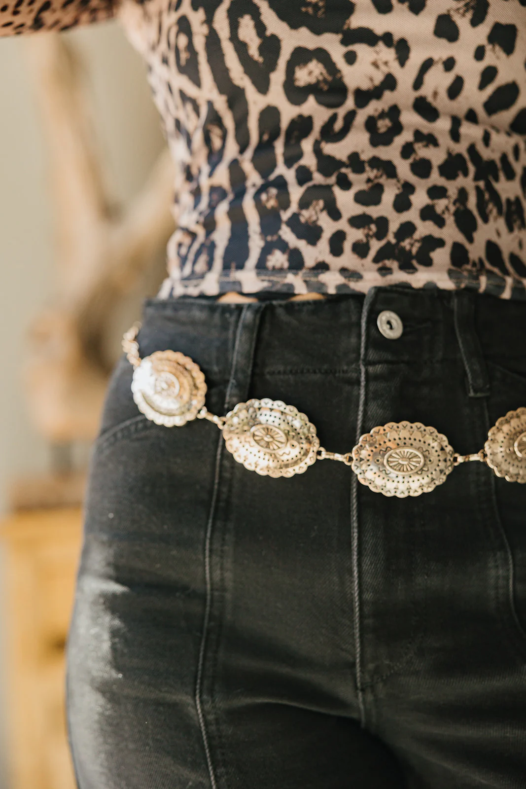 Vivie Gold Medallion Chain Link Belt - Image 3