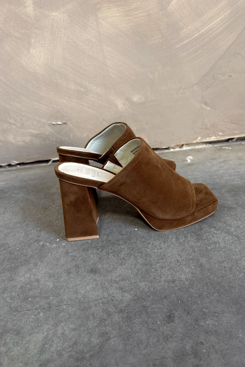 Vivienne Brown Suede Slide Heel - Image 3