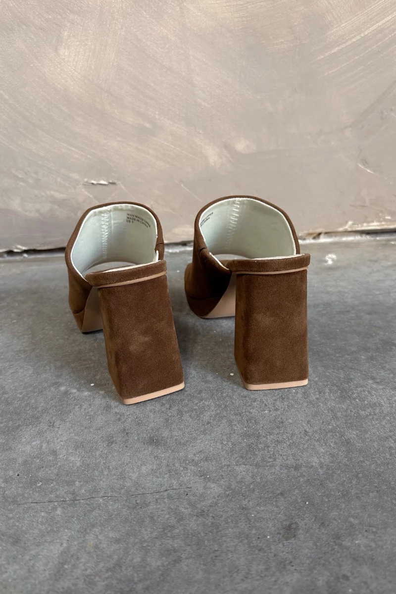Vivienne Brown Suede Slide Heel - Image 4