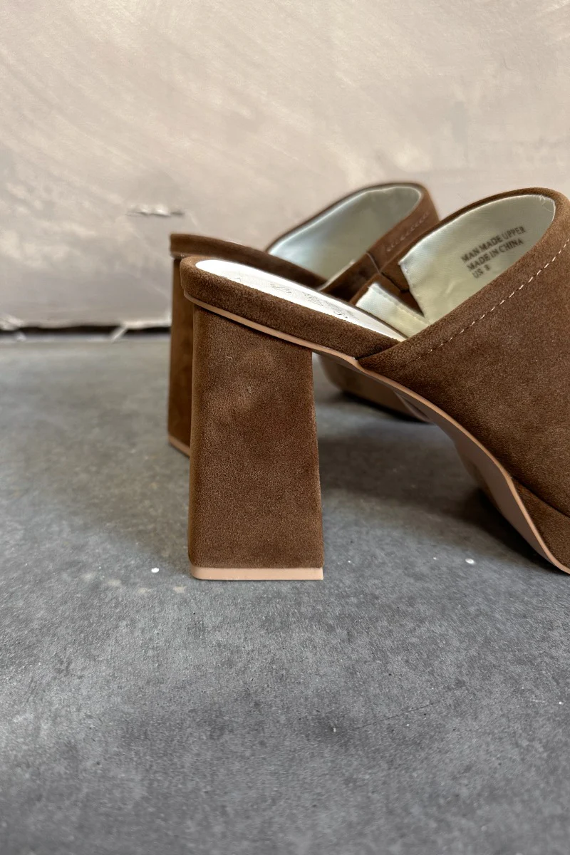 Vivienne Brown Suede Slide Heel - Image 7