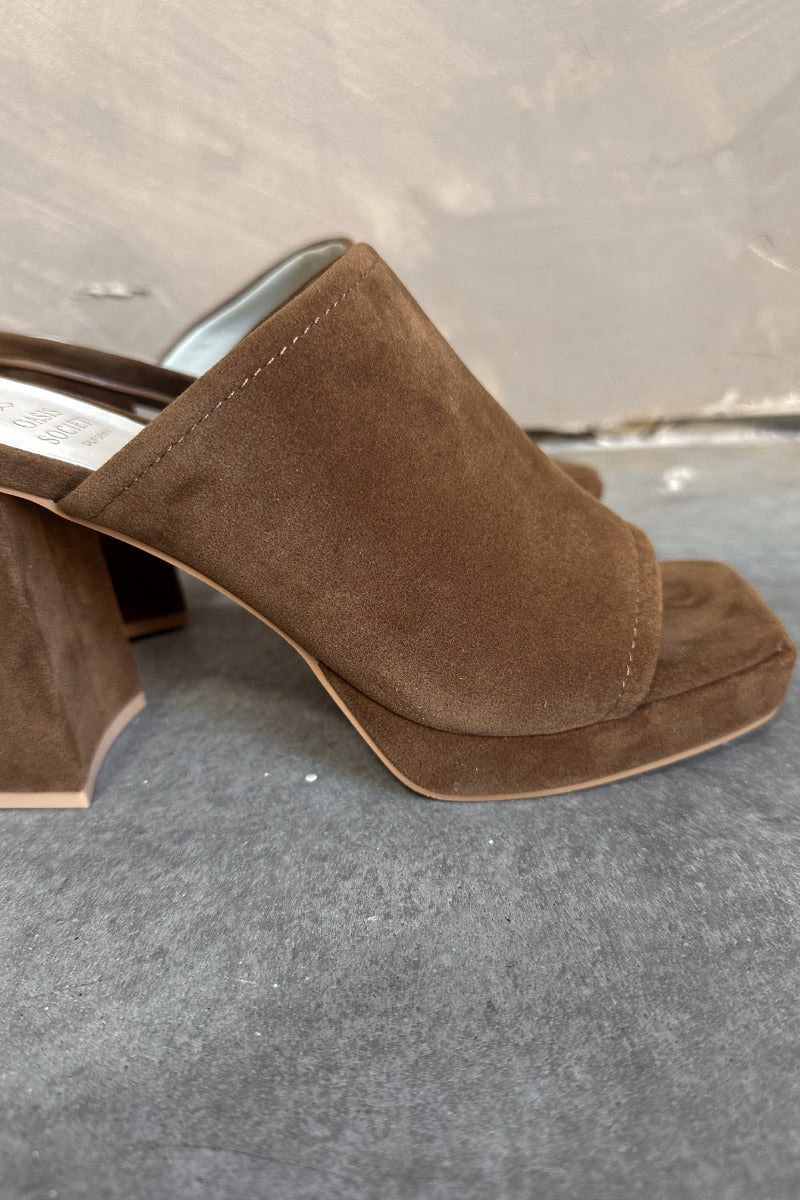 Vivienne Brown Suede Slide Heel - Image 8
