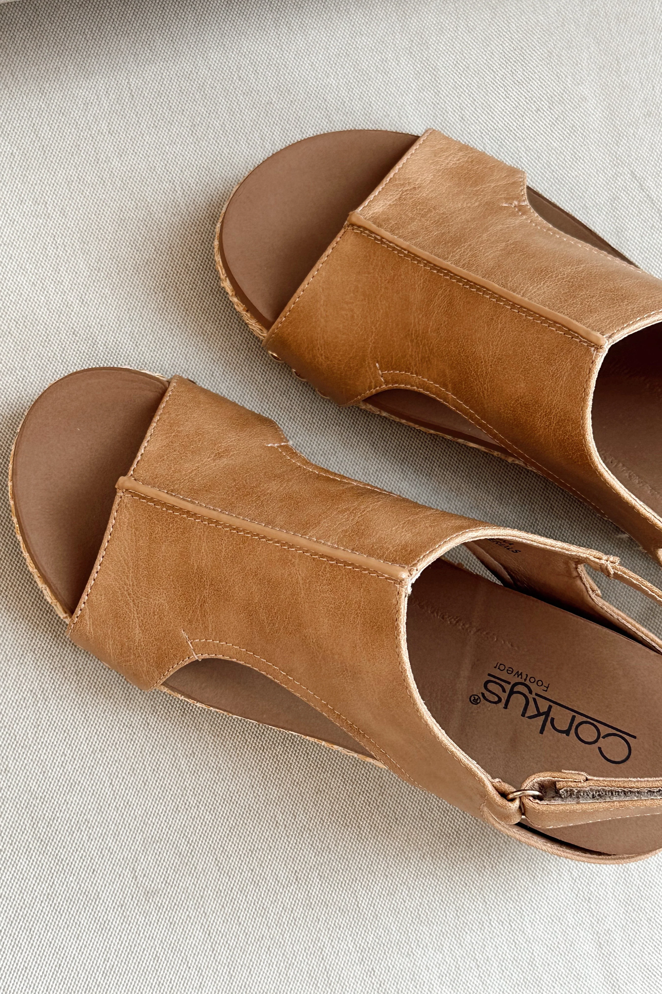 Corkys Volta II Caramel Combo Wedge Sandal - Image 3