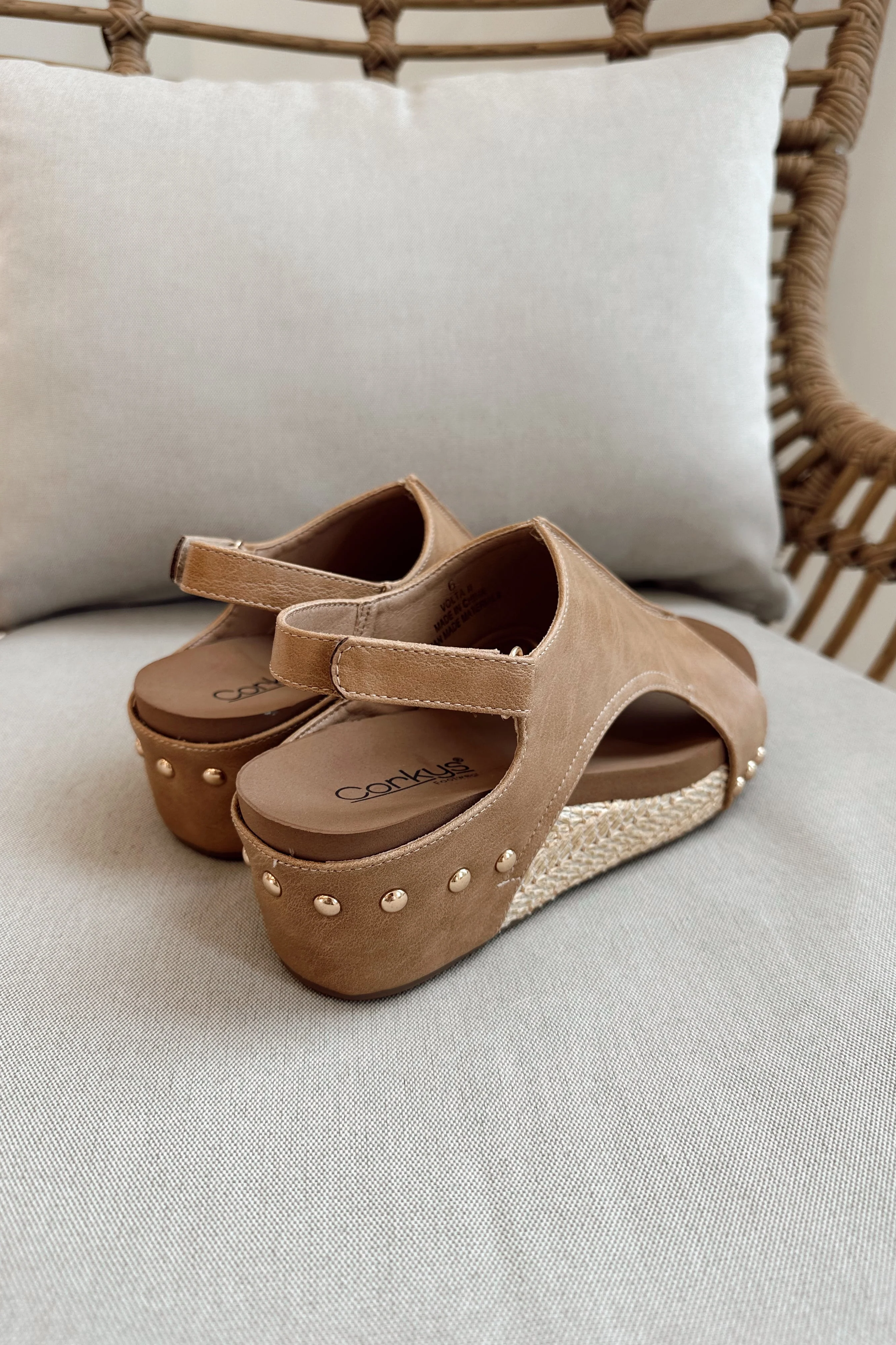 Corkys Volta II Caramel Combo Wedge Sandal - Image 8