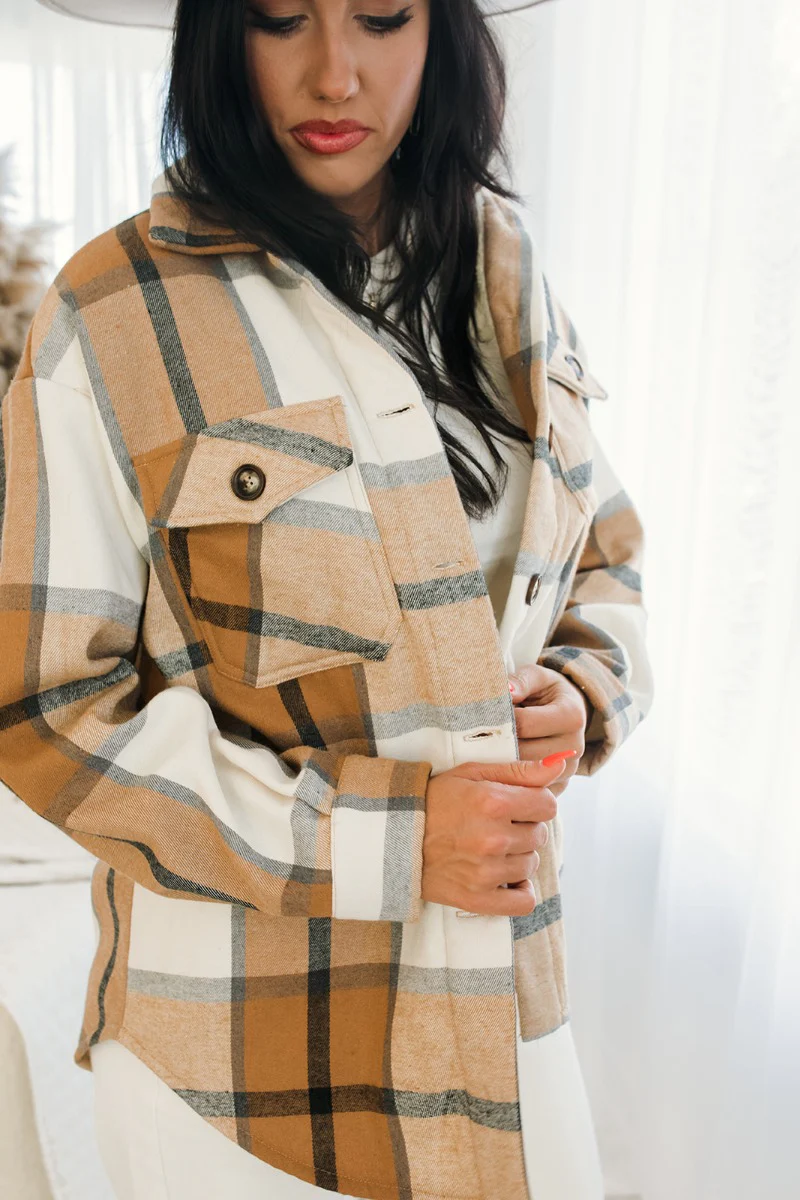 Warm Wishes Plaid Shacket - Image 4