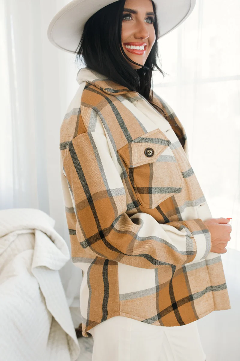 Warm Wishes Plaid Shacket - Image 5
