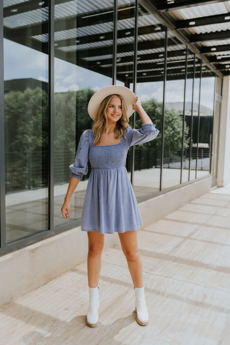 Washed Away Mini Dress - Image 3
