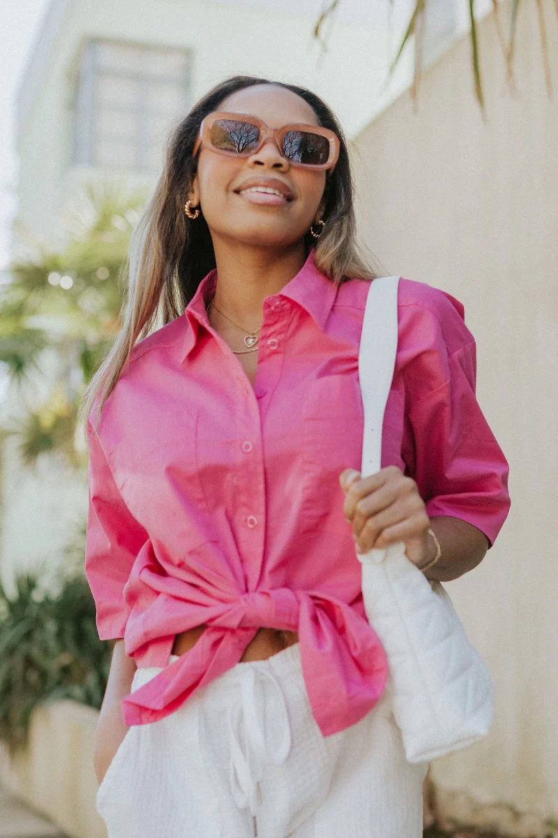 Weekend Wishing Top in Magenta