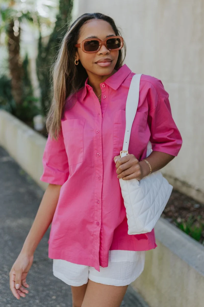 Weekend Wishing Top in Magenta - Image 3