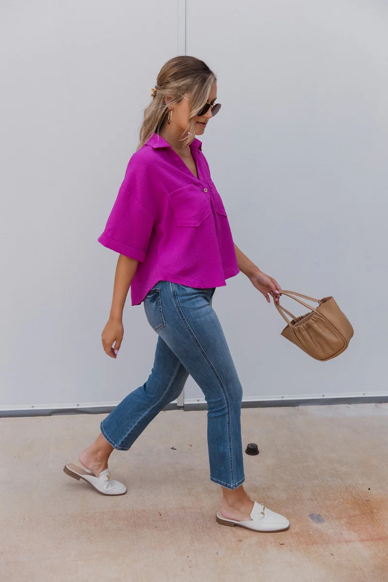 Westwood Top in Fuchsia - Image 2