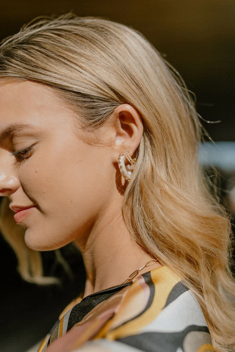 What A Stud Hoop Earrings - Image 2
