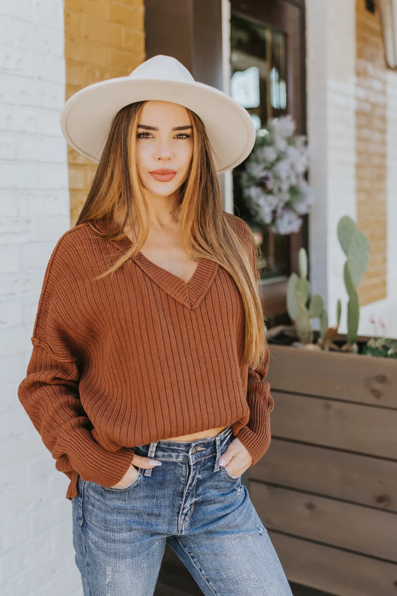 Where You've Been Sweater In Camel
