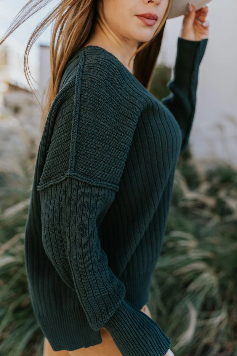 Where You've Been Sweater in Teal - Image 3