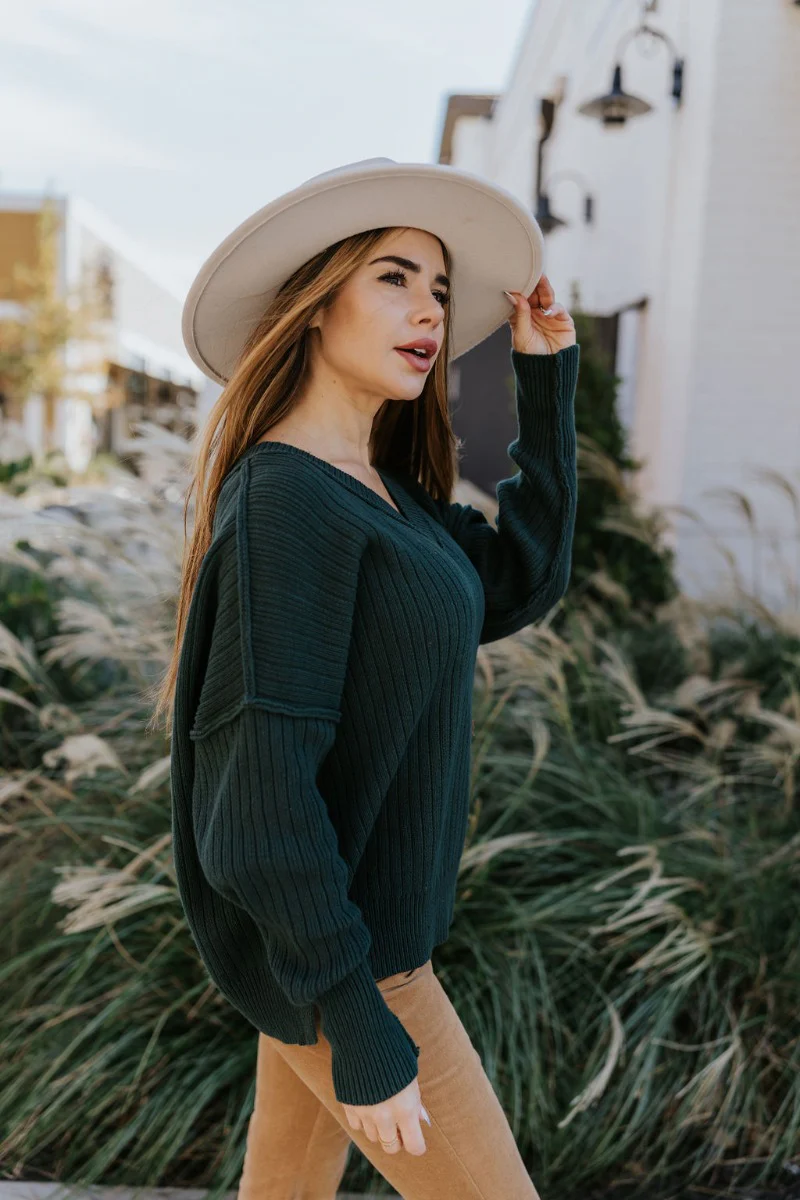 Where You've Been Sweater in Teal - Image 4