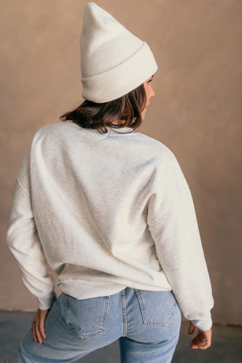 Whistler Mountain Ski Resort Heather Grey Sweatshirt - Image 6